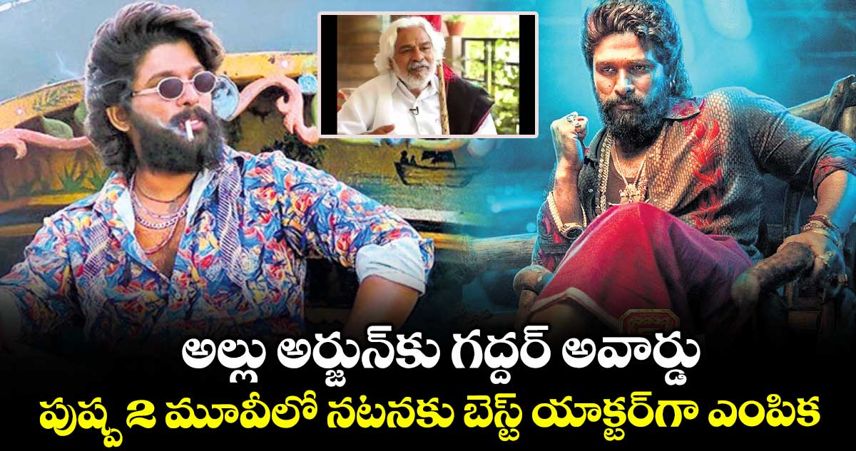 అల్లు అర్జున్కు గద్దర్ అవార్డు..పుష్ప 2 మూవీలో నటనకు బెస్ట్ యాక్టర్గా ఎంపిక