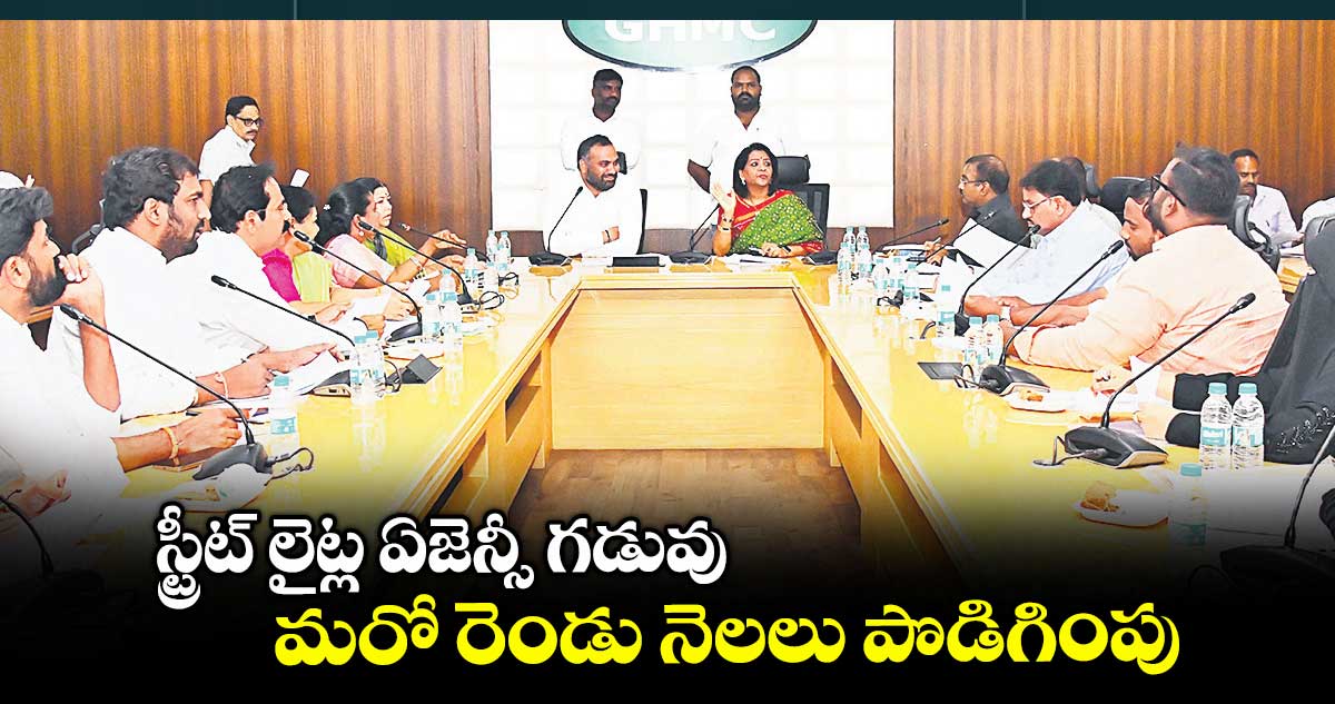 స్ట్రీట్ లైట్ల ఏజెన్సీ గడువు మరో రెండు నెలలు పొడిగింపు