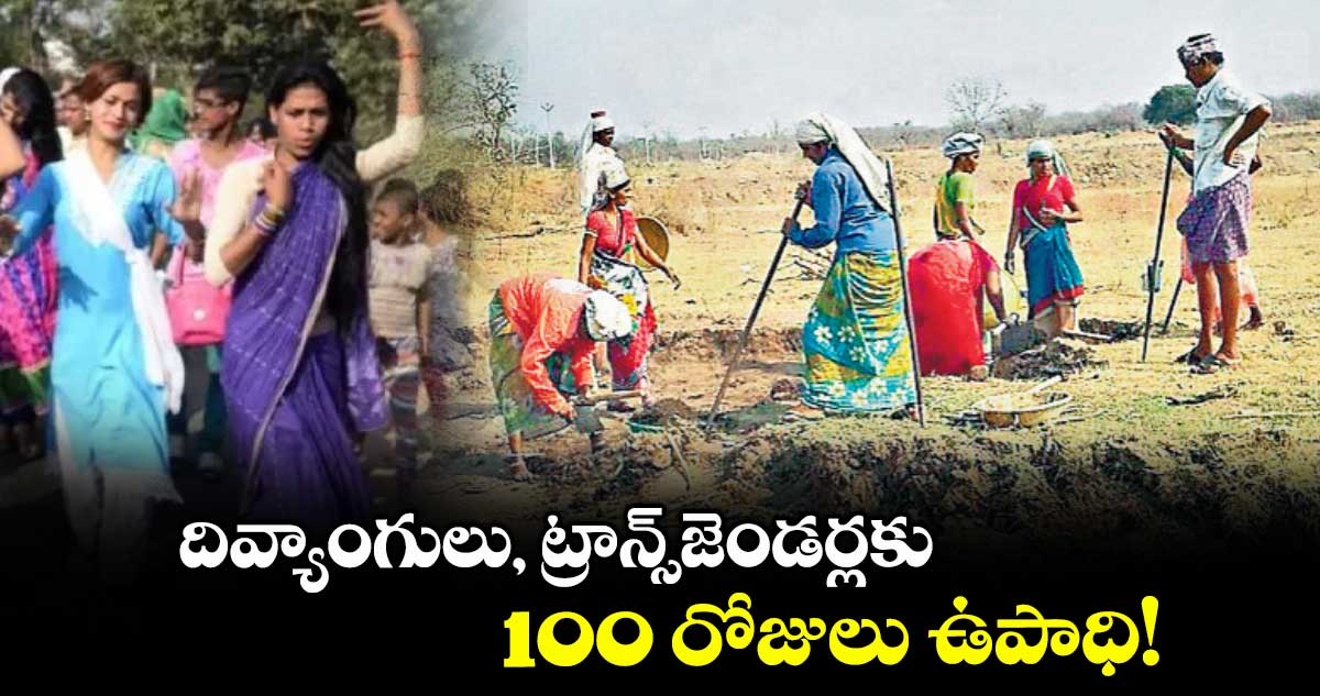 దివ్యాంగులు, ట్రాన్స్​జెండర్లకు 100 రోజులు ఉపాధి!