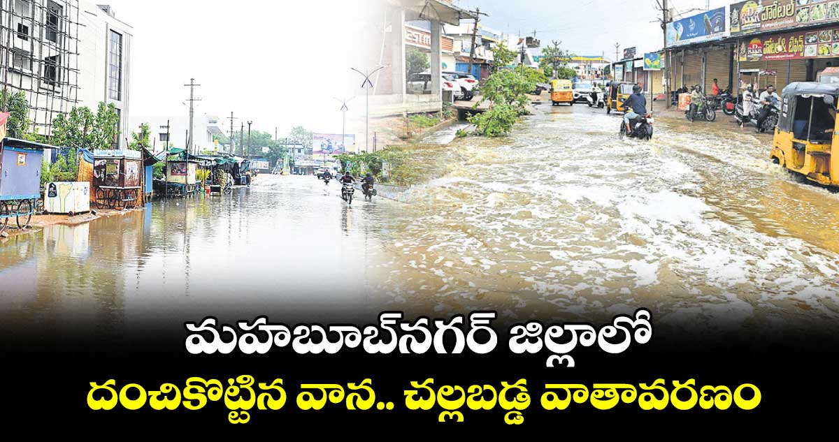 మహబూబ్నగర్ జిల్లాలో దంచికొట్టిన వాన.. చల్లబడ్డ వాతావరణం
