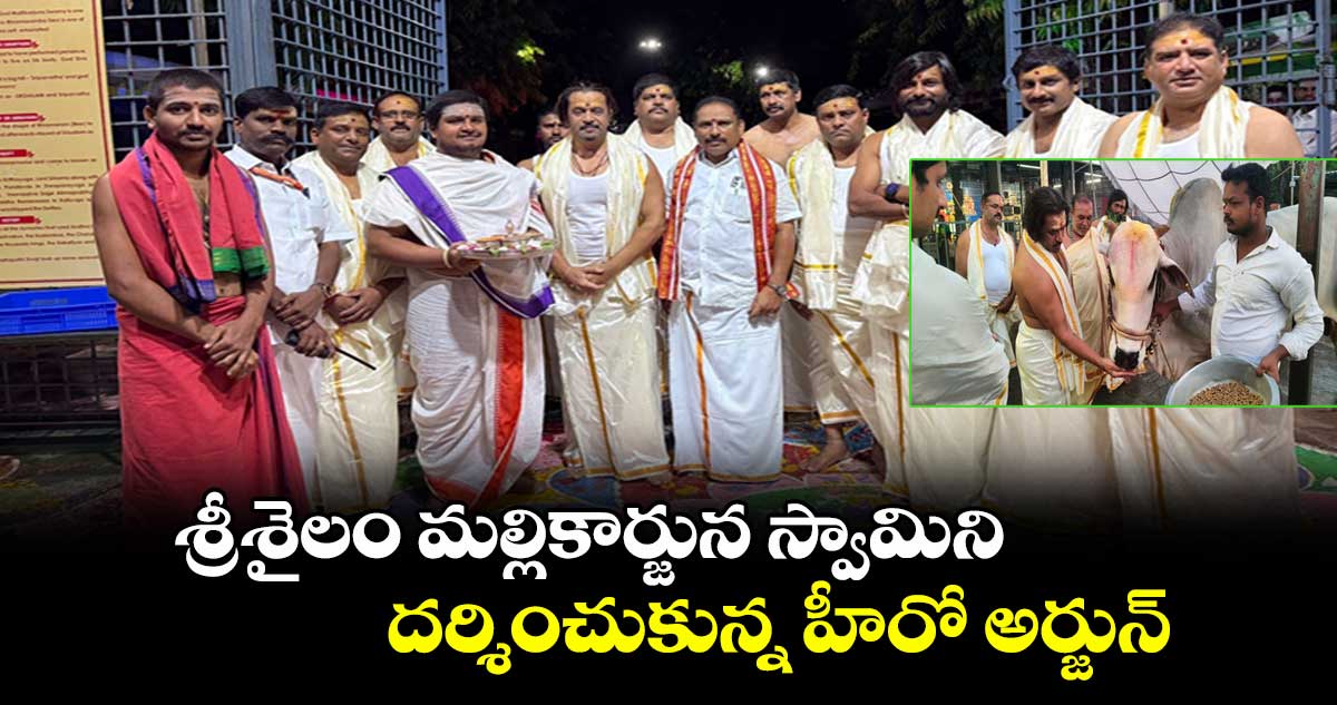 శ్రీశైలం మల్లికార్జున స్వామిని దర్శించుకున్న హీరో అర్జున్