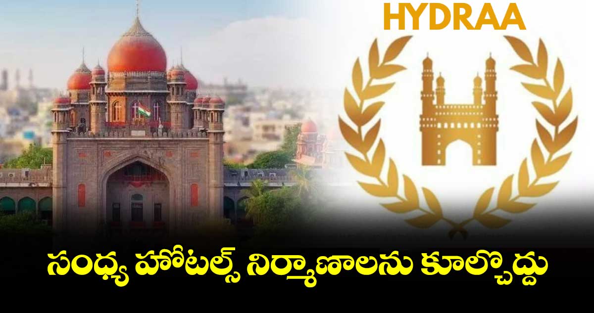 సంధ్య హోటల్స్‌‌‌‌‌‌‌‌ నిర్మాణాలను కూల్చొద్దు