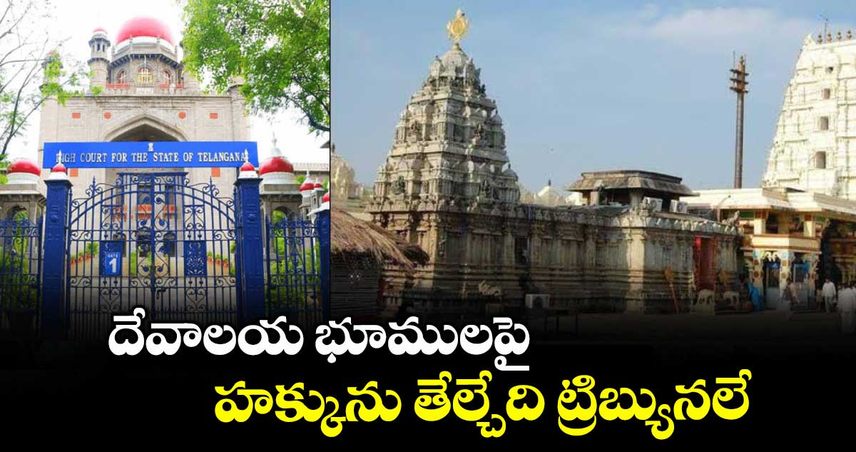 దేవాలయ భూములపై హక్కును తేల్చేది ట్రిబ్యునలే