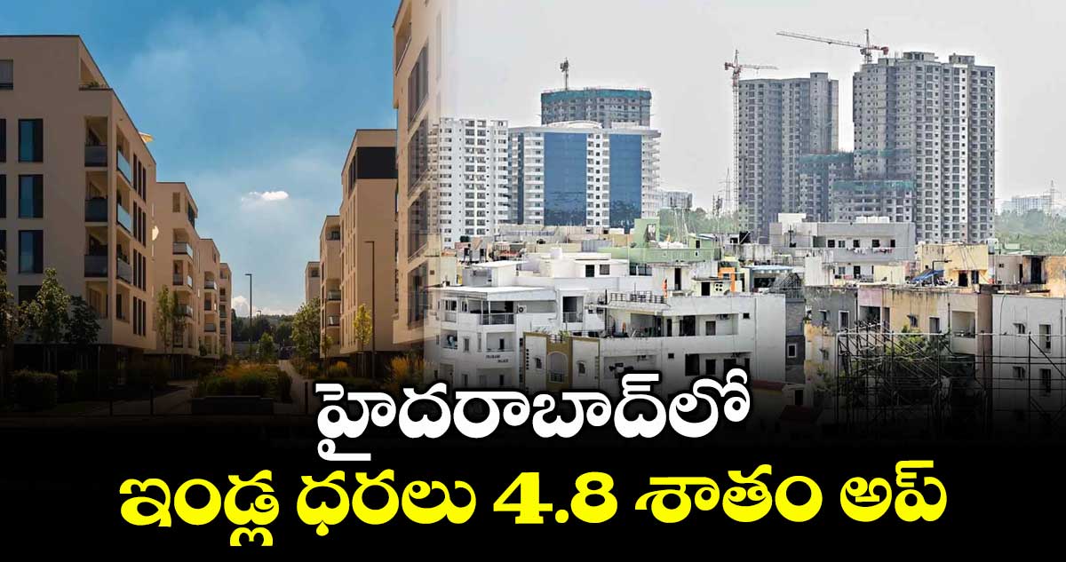 హైదరాబాద్లో ఇండ్ల ధరలు 4.8 శాతం అప్