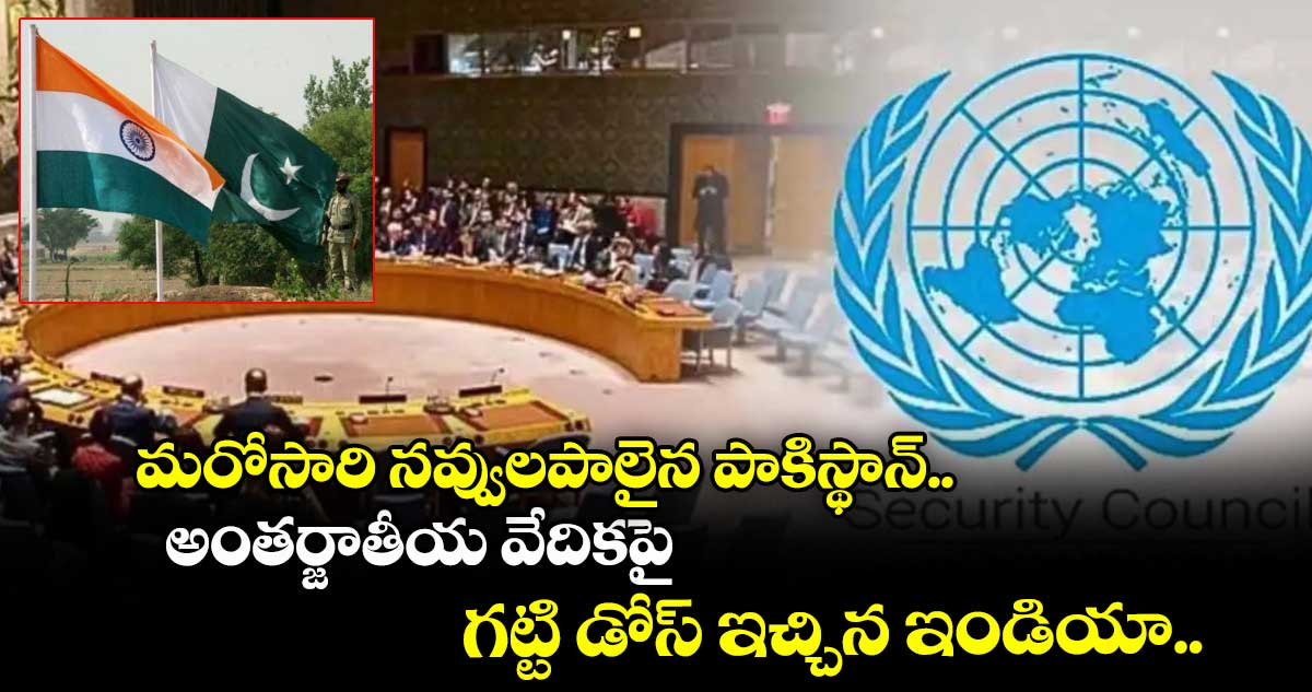మరోసారి నవ్వులపాలైన పాకిస్థాన్.. అంతర్జాతీయ వేదికపై గట్టి డోస్ ఇచ్చిన ఇండియా..