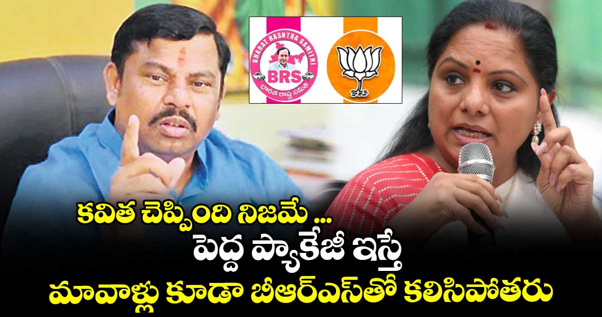 కవిత చెప్పింది నిజమే ...పెద్ద ప్యాకేజీ ఇస్తే మావాళ్లు కూడా బీఆర్ఎస్​తో కలిసిపోతరు: బీజేపీ ఎమ్మెల్యే రాజాసింగ్​