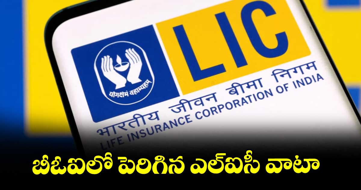 బీఓఐలో పెరిగిన ఎల్ఐసీ వాటా