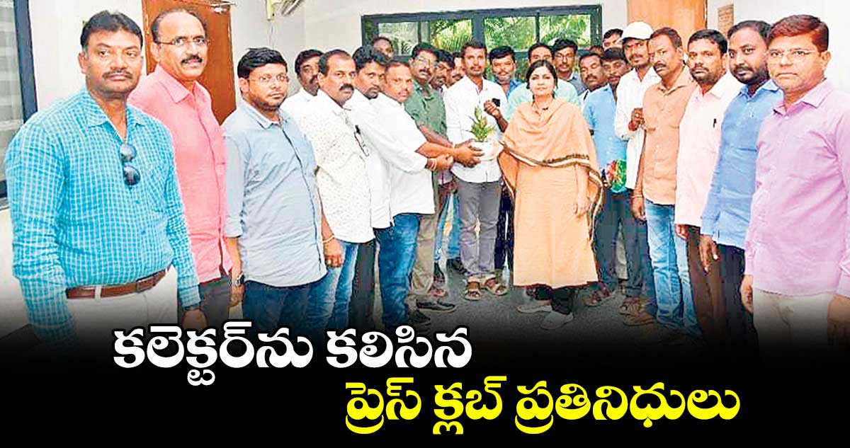 కలెక్టర్ ను కలిసిన ప్రెస్ క్లబ్ ప్రతినిధులు