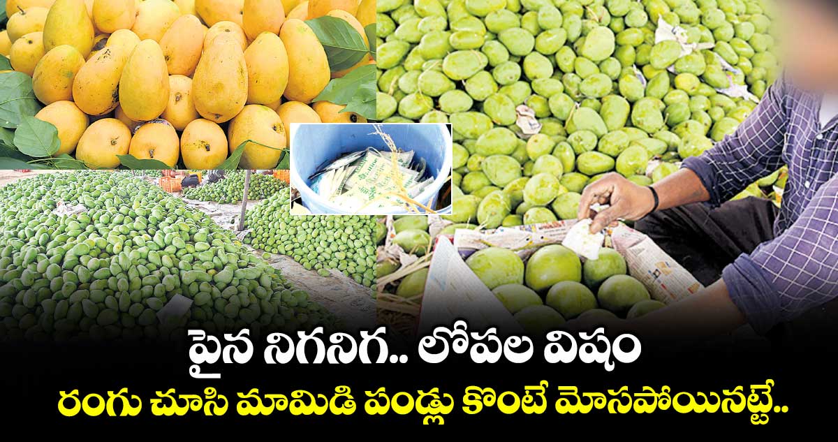 పైన నిగనిగ.. లోపల విషం: రంగు చూసి మామిడి పండ్లు కొంటే మోసపోయినట్టే..