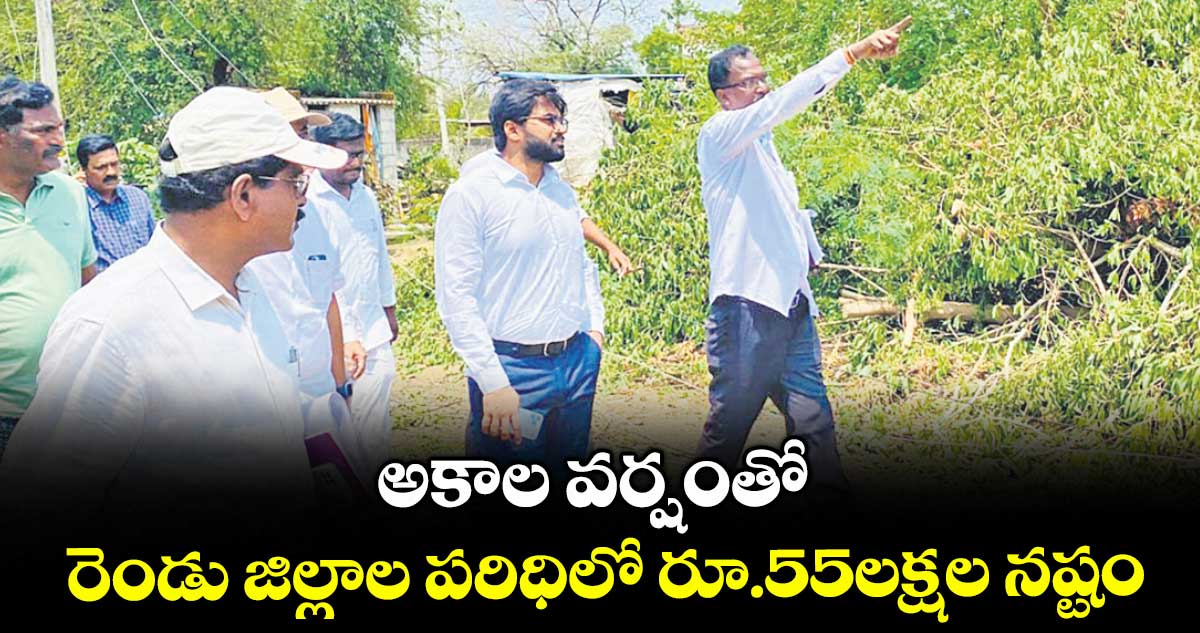 అకాల వర్షంతో రెండు జిల్లాల పరిధిలో రూ.55లక్షల నష్టం : కర్నాటి వరుణ్ రెడ్డి