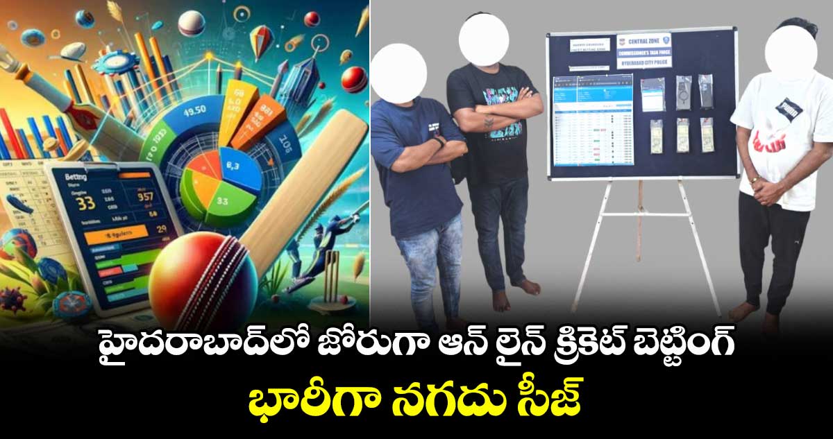 హైదరాబాద్లో జోరుగా ఆన్ లైన్ క్రికెట్ బెట్టింగ్.. భారీగా నగదు సీజ్