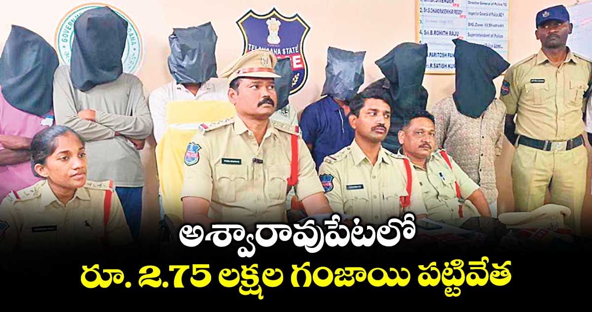 అశ్వారావుపేటలో రూ. 2.75 లక్షల గంజాయి పట్టివేత