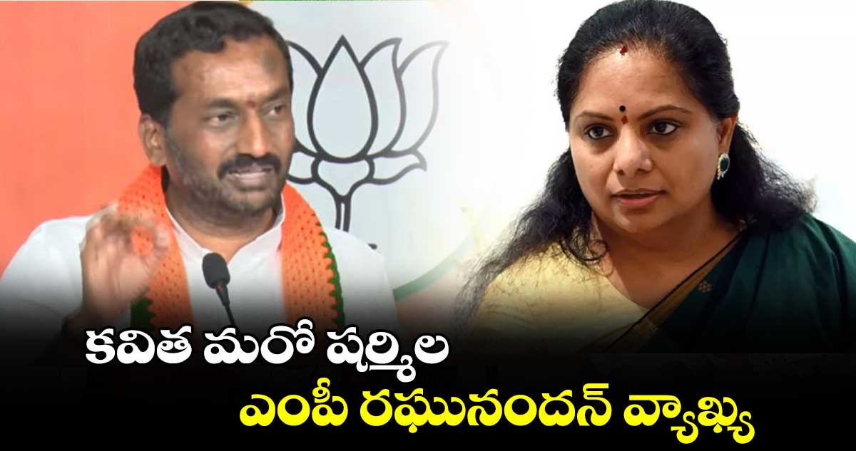 కవిత మరో షర్మిల ఎంపీ రఘునందన్ వ్యాఖ్య