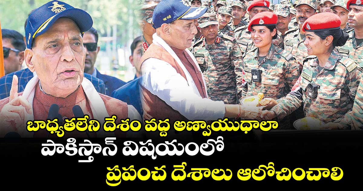 బాధ్యతలేని దేశం వద్ద అణ్వాయుధాలా... పాకిస్తాన్ విషయంలో ప్రపంచ దేశాలు ఆలోచించాలి: రాజ్ నాథ్ సింగ్