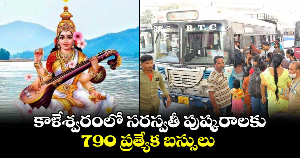 కాళేశ్వరంలో సరస్వతీ పుష్కరాలకు 790 ప్రత్యేక బస్సులు