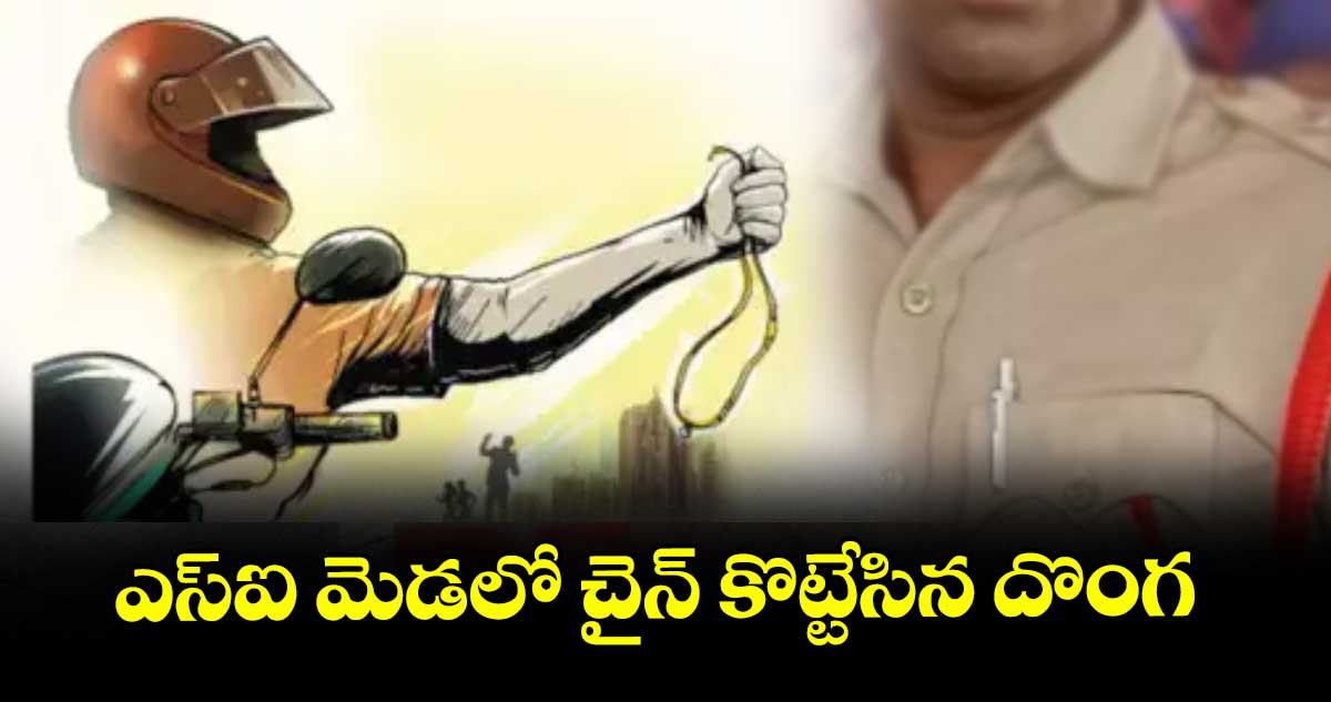 ఎస్ఐ మెడలో చైన్​ కొట్టేసిన దొంగ 