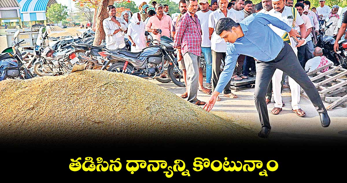 తడిసిన ధాన్యాన్ని కొంటున్నాం : కలెక్టర్ మనుచౌదరి