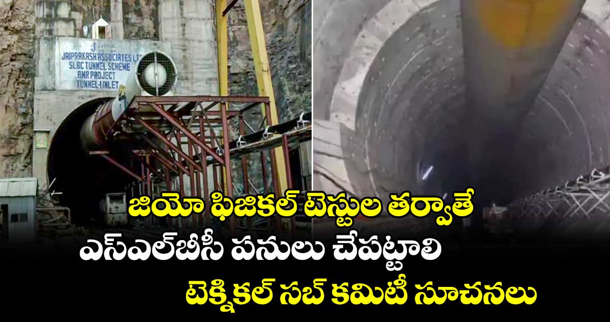 జియో ఫిజికల్ టెస్టుల తర్వాతే ఎస్ఎల్బీసీ పనులు చేపట్టాలి..టెక్నికల్ సబ్ కమిటీ సూచనలు