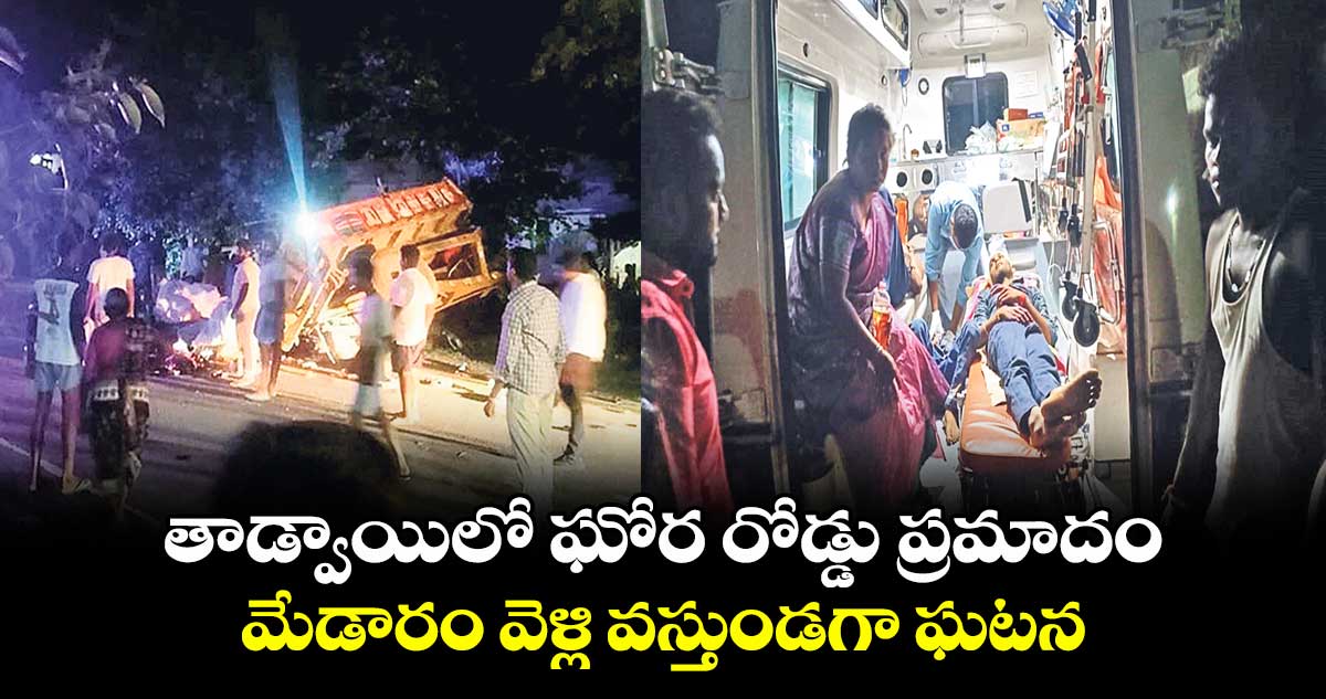 తాడ్వాయిలో ఘోర రోడ్డు ప్రమాదం.. మేడారం వెళ్లి వస్తుండగా ఘటన