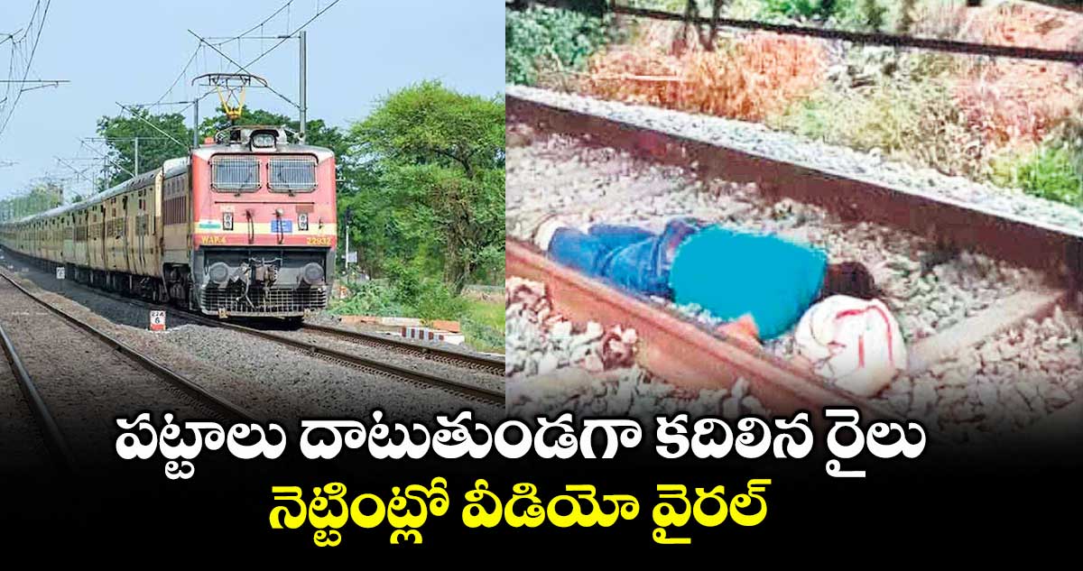 పట్టాలు దాటుతుండగా కదిలిన రైలు.. నెట్టింట్లో వీడియో వైరల్