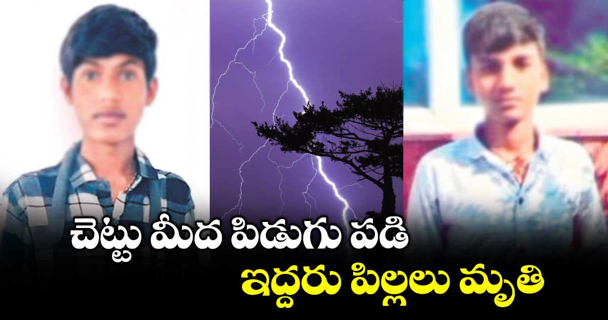 చెట్టు మీద పిడుగు పడి ఇద్దరు పిల్లలు మృతి