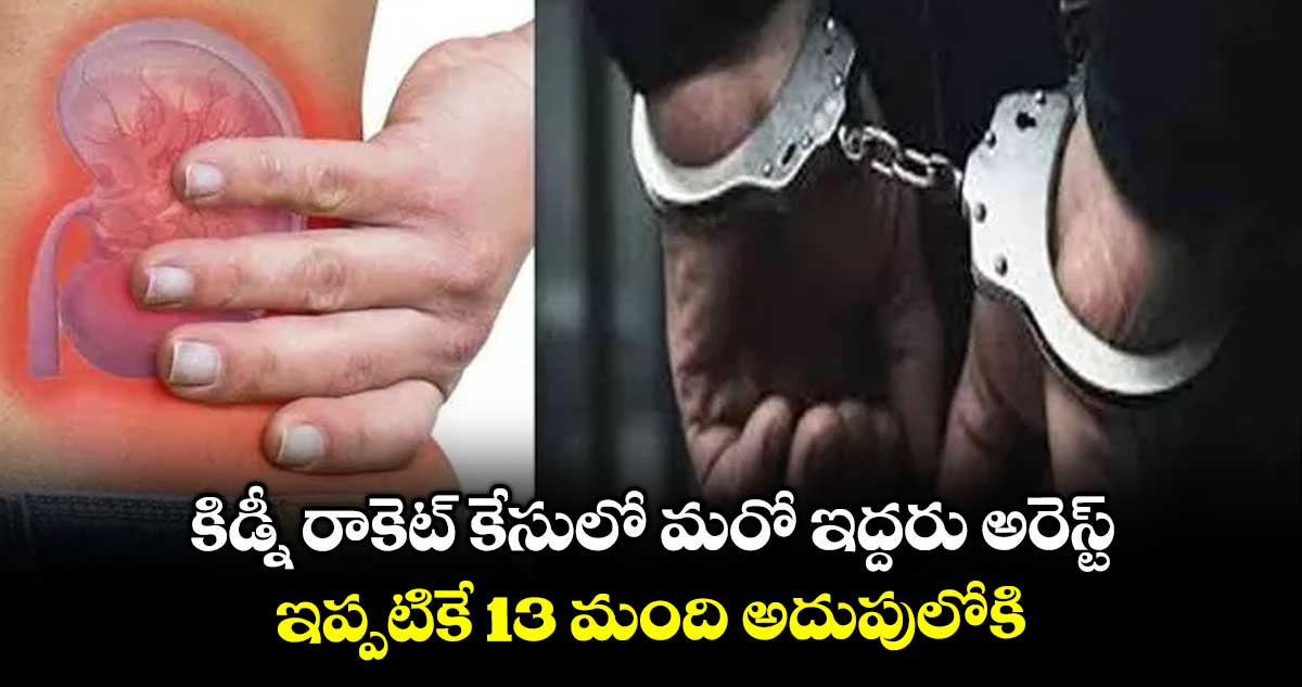 కిడ్నీ రాకెట్ కేసులో మరో ఇద్దరు అరెస్ట్..ఇప్పటికే 13 మంది అదుపులోకి