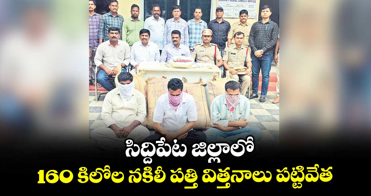 సిద్దిపేట జిల్లాలో160 కిలోల నకిలీ పత్తి విత్తనాలు పట్టివేత