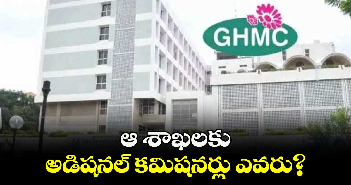 ఆ శాఖలకు అడిషనల్ కమిషనర్లు ఎవరు?