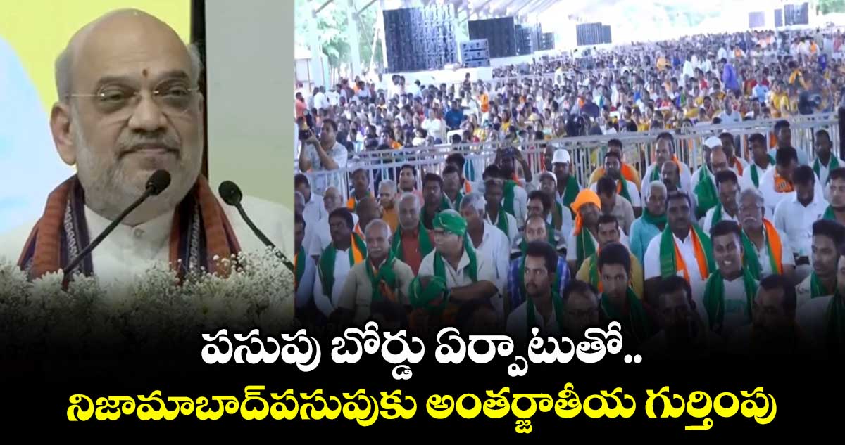 పసుపు బోర్డు ఏర్పాటుతో..నిజామాబాద్ కు పసుపుకు అంతర్జాతీయ గుర్తింపు: అమిత్షా