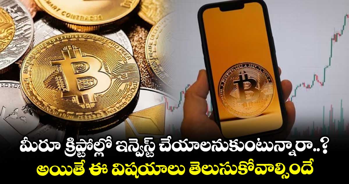 మీరూ క్రిప్టోల్లో ఇన్వెస్ట్ చేయాలనుకుంటున్నారా..? అయితే ఈ విషయాలు తెలుసుకోవాల్సిందే..
