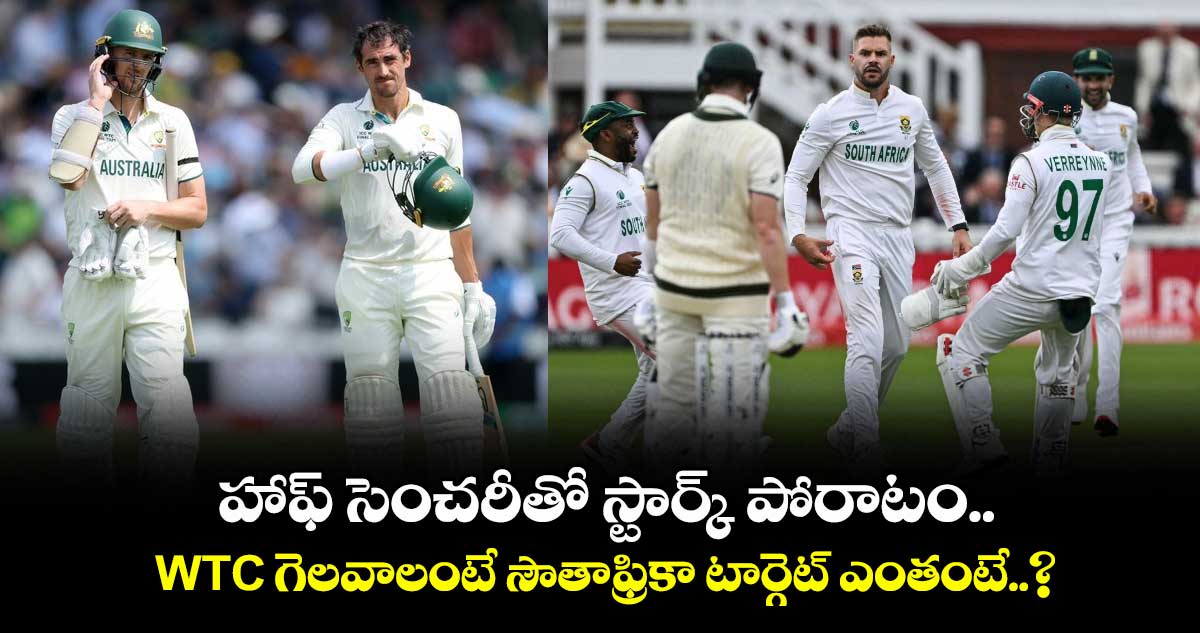 WTC Final 2025: హాఫ్ సెంచరీతో స్టార్క్ పోరాటం.. WTC గెలవాలంటే సౌతాఫ్రికా టార్గెట్ ఎంతంటే..?