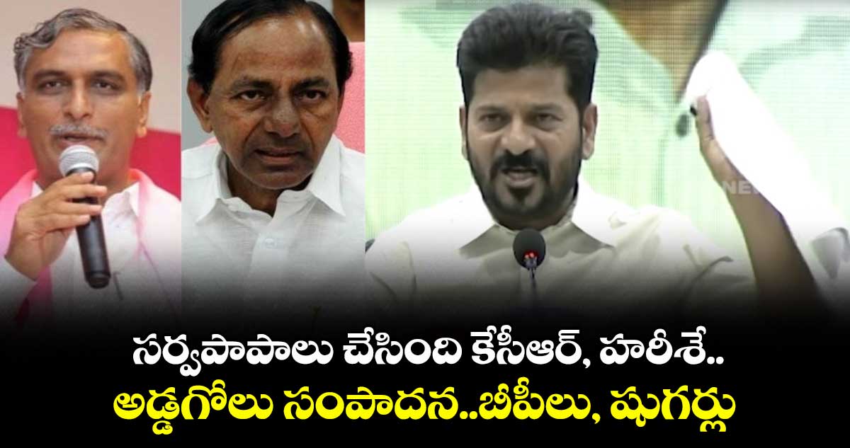 సర్వపాపాలు చేసింది కేసీఆర్, హరీశే: సీఎం రేవంత్