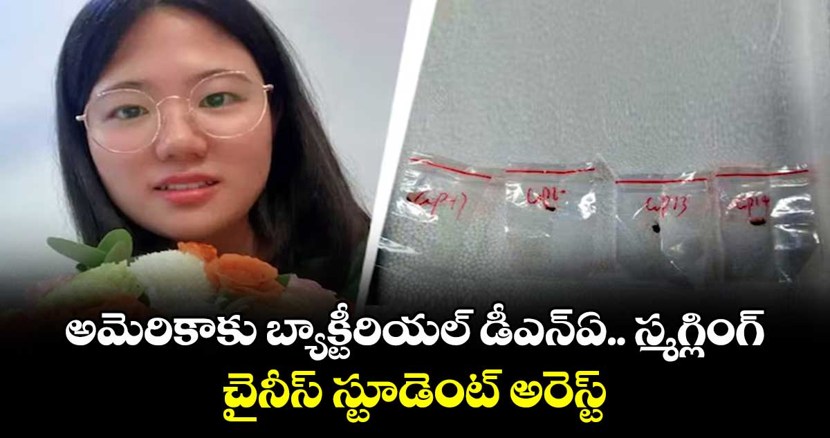 అమెరికాకు బ్యాక్టీరియల్ డీఎన్ఏ.. స్మగ్లింగ్.. చైనీస్ స్టూడెంట్ అరెస్ట్