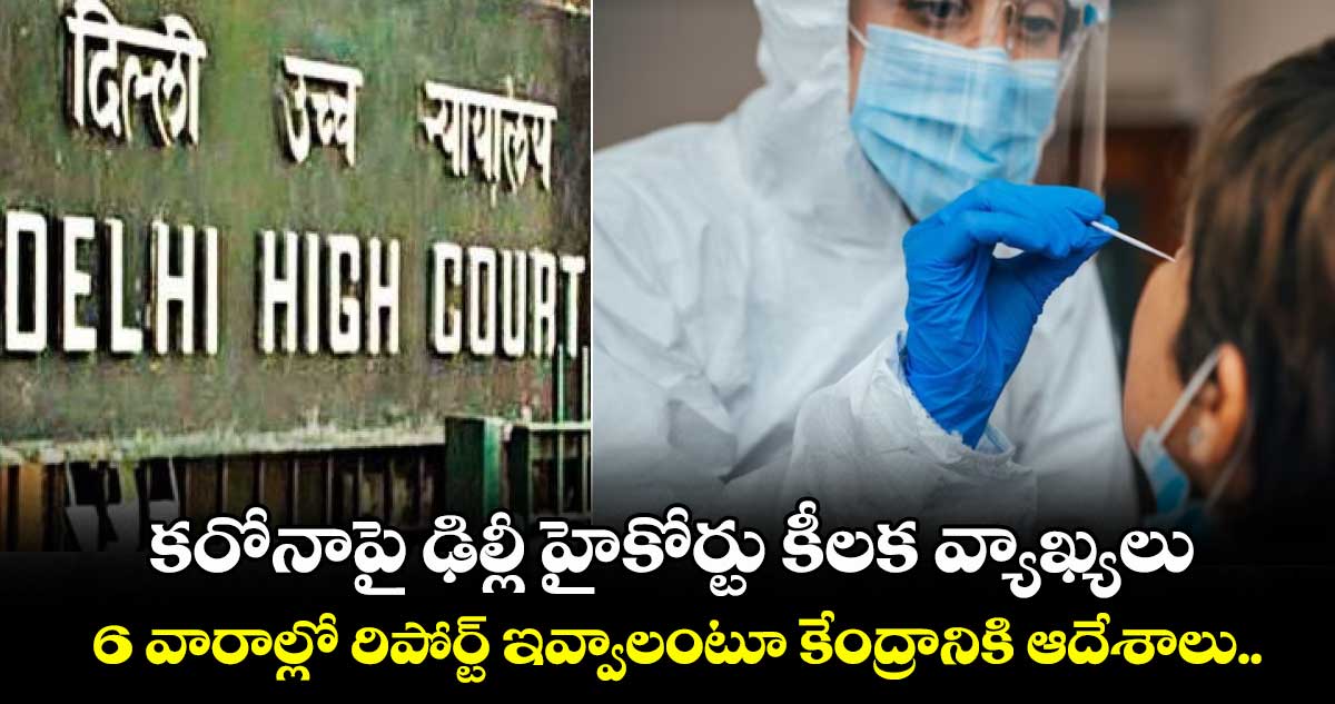 కరోనాపై ఢిల్లీ హైకోర్టు కీలక వ్యాఖ్యలు... 6 వారాల్లో రిపోర్ట్ ఇవ్వాలంటూ కేంద్రానికి ఆదేశాలు..
