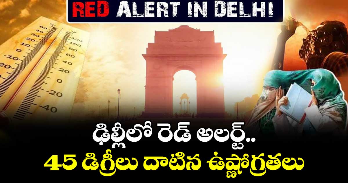 ఢిల్లీలో రెడ్ అలర్ట్..45 డిగ్రీలు దాటిన ఉష్ణోగ్రతలు