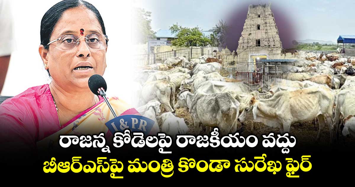 రాజన్న కోడెలపై రాజకీయం వద్దు..బీఆర్ఎస్​పై మంత్రి కొండా సురేఖ ఫైర్