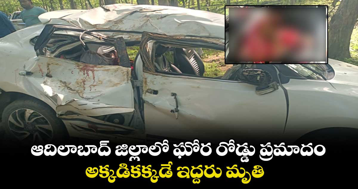 ఆదిలాబాద్ జిల్లాలో ఘోర రోడ్డు ప్రమాదం.. అక్కడికక్కడే ఇద్దరు మృతి