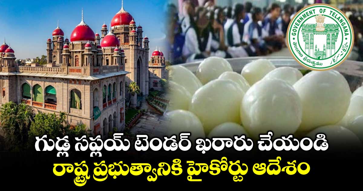 గుడ్ల సప్లయ్‌‌‌‌‌‌‌‌ టెండర్ ఖరారు చేయండి.. రాష్ట్ర ప్రభుత్వానికి హైకోర్టు ఆదేశం