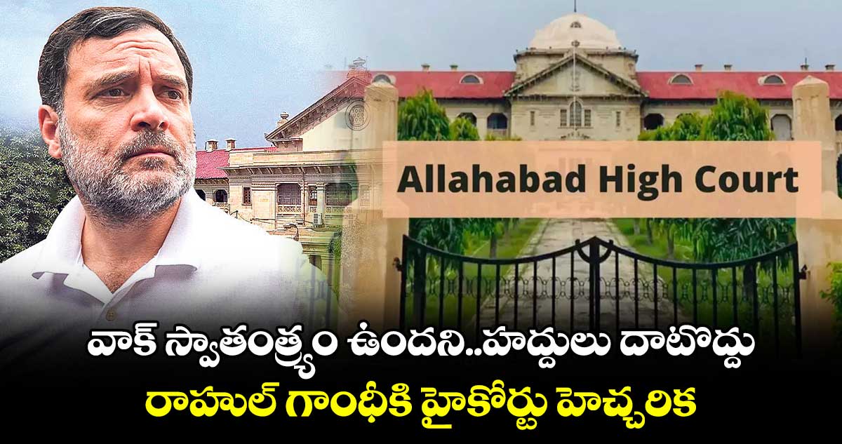 వాక్ స్వాతంత్ర్యం ఉందని..హద్దులు దాటొద్దు: రాహుల్ గాంధీకి హైకోర్టు హెచ్చరిక