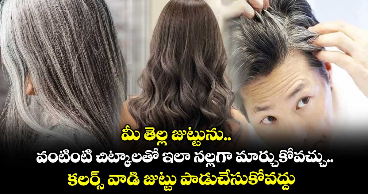 Beauty Tips : మీ తెల్ల జుట్టును.. వంటింటి చిట్కాలతో ఇలా నల్లగా మార్చుకోవచ్చు.. కలర్స్ వాడి జుట్టు పాడుచేసుకోవద్దు