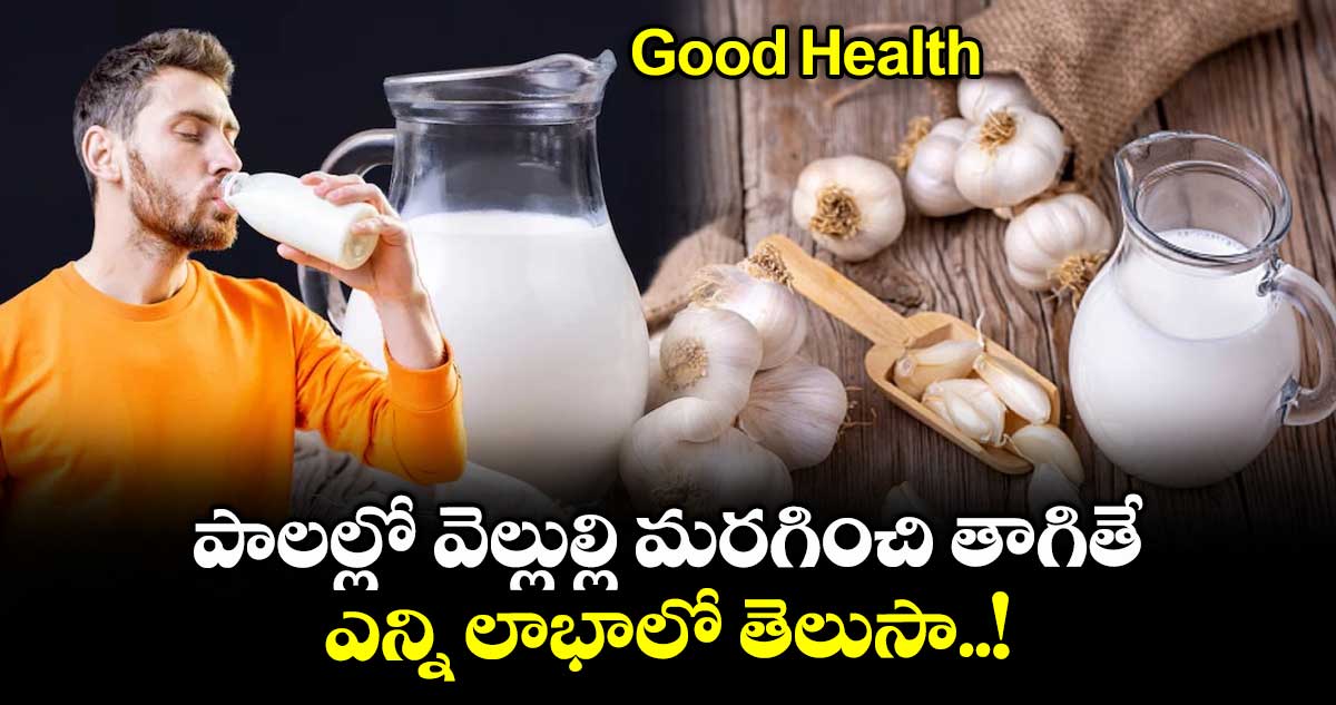 Good Health:  పాలల్లో వెల్లుల్లి మరగించి తాగితే  ఎన్ని లాభాలో తెలుసా..!