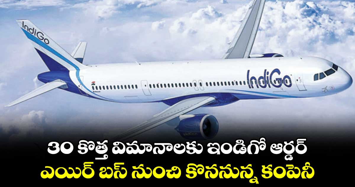 3‌‌‌‌‌‌‌‌‌‌‌‌‌‌‌‌0 కొత్త విమానాలకు ఇండిగో ఆర్డర్‌‌‌‌‌‌‌‌‌‌‌‌‌‌‌‌ .. ఎయిర్‌‌‌‌‌‌‌‌‌‌‌‌‌‌‌‌ బస్‌‌‌‌‌‌‌‌ నుంచి కొననున్న కంపెనీ