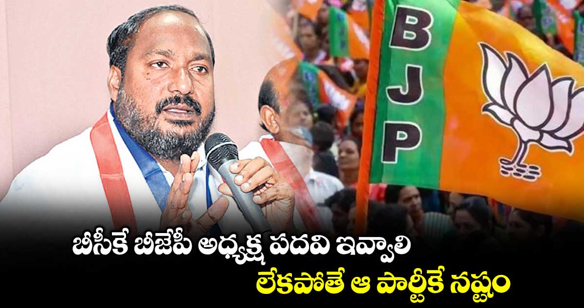 బీసీకే బీజేపీ అధ్యక్ష పదవి ఇవ్వాలి లేకపోతే ఆ పార్టీకే నష్టం: జాజుల