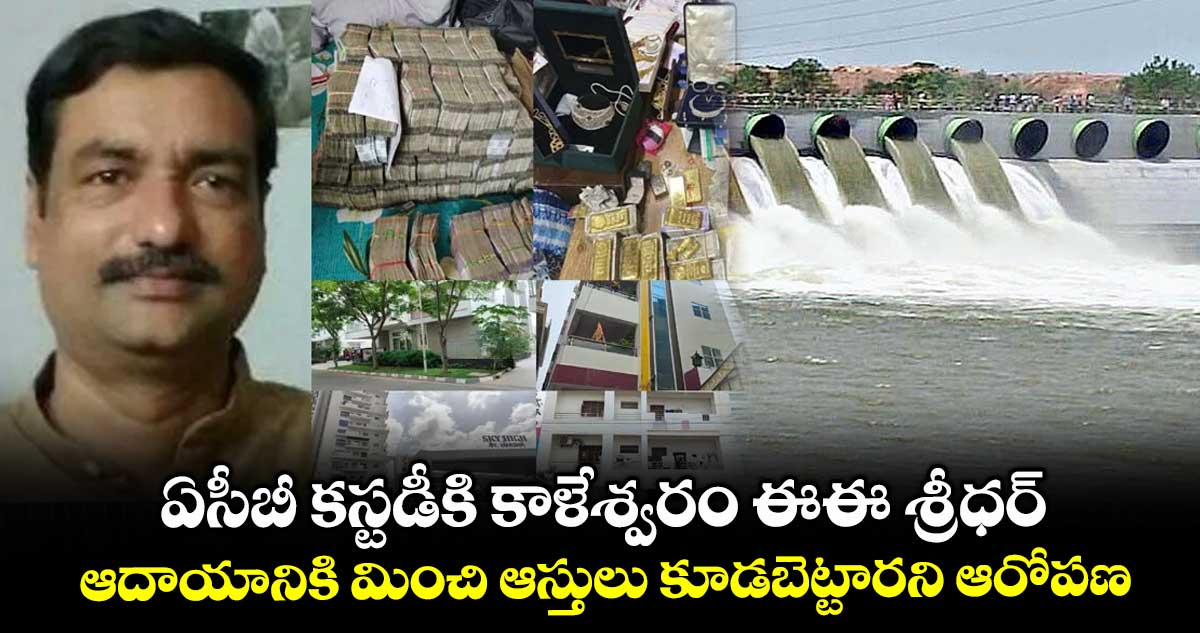 ఏసీబీ కస్టడీకి కాళేశ్వరం ఈఈ శ్రీధర్.. ఆదాయానికి మించి ఆస్తులు కూడబెట్టారని ఆరోపణ