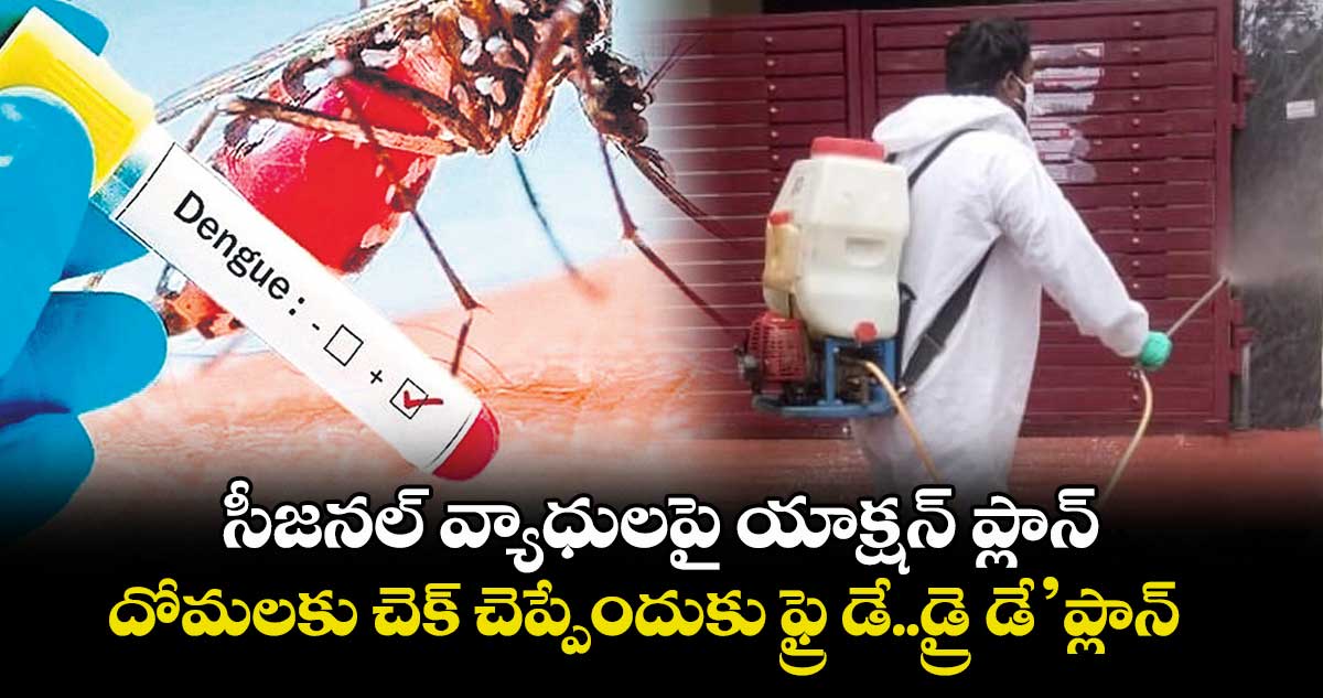 సీజనల్ వ్యాధులపై యాక్షన్ ప్లాన్.. దోమలకు చెక్ చెప్పేందుకు ఫ్రై డే..డ్రై డే’ ప్లాన్