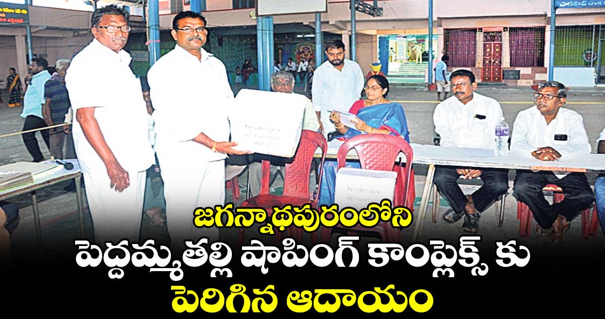 జగన్నాథపురంలోని పెద్దమ్మతల్లి షాపింగ్ కాంప్లెక్స్ కు పెరిగిన  ఆదాయం 