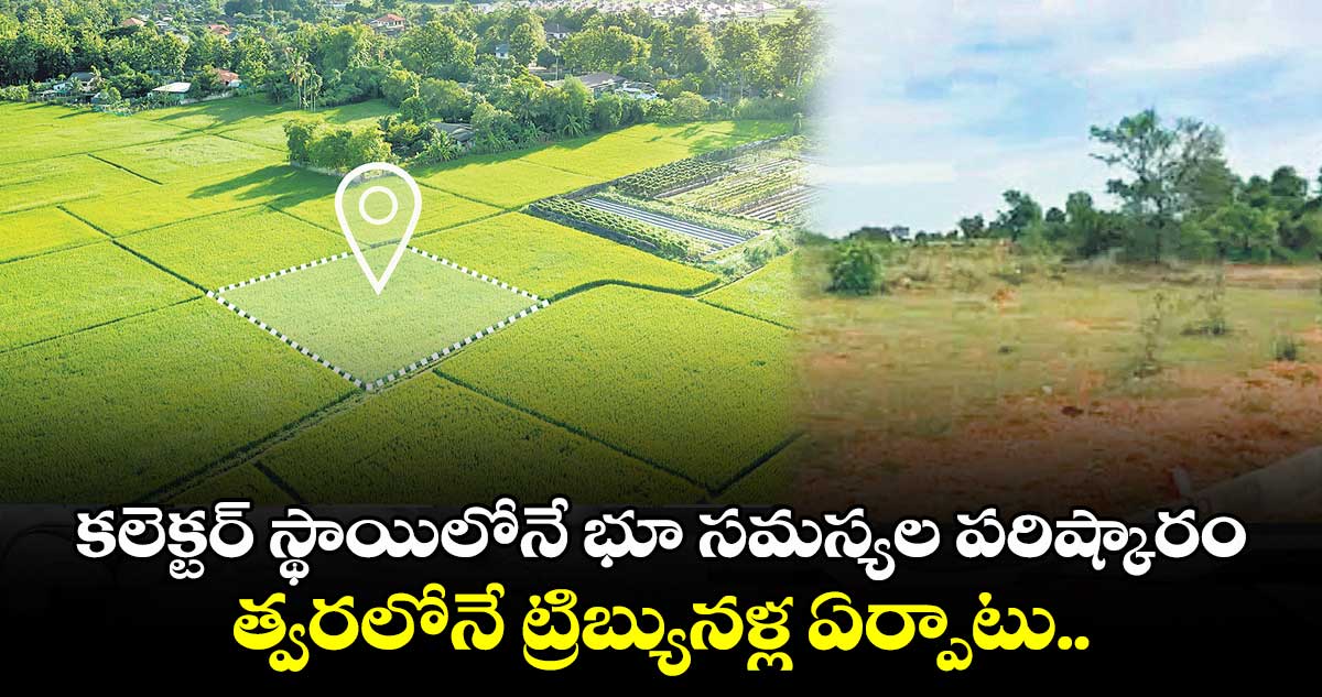 కలెక్టర్ స్థాయిలోనే భూ సమస్యల పరిష్కారం.. త్వరలోనే ట్రిబ్యునళ్ల ఏర్పాటు.. గైడ్లైన్స్ రిలీజ్ చేయనున్న సర్కారు