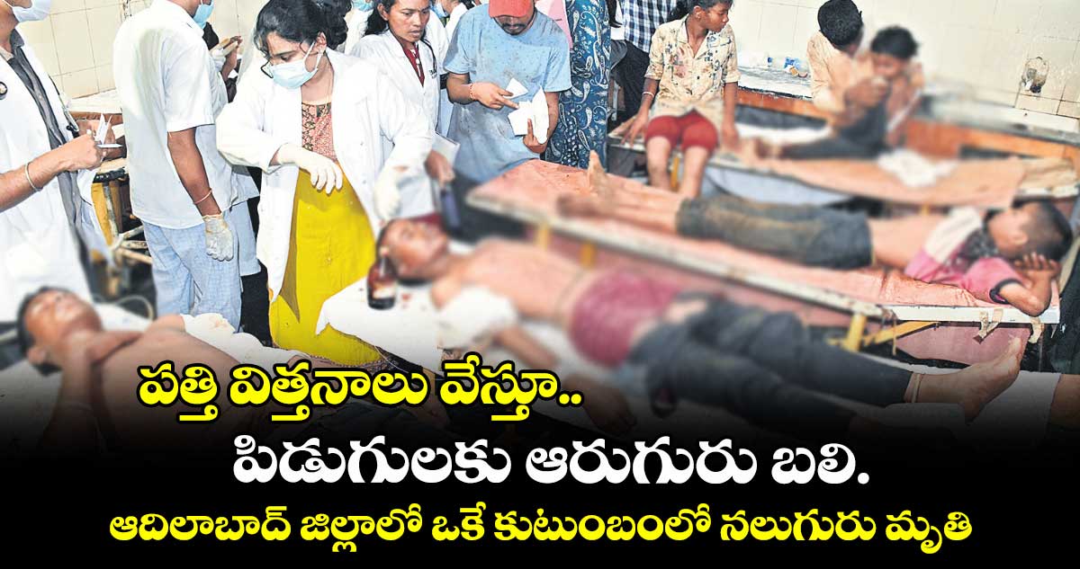 పత్తి విత్తనాలు వేస్తూ.. పిడుగులకు ఆరుగురు బలి..ఆదిలాబాద్ జిల్లాలో ఒకే కుటుంబంలో నలుగురు మృతి