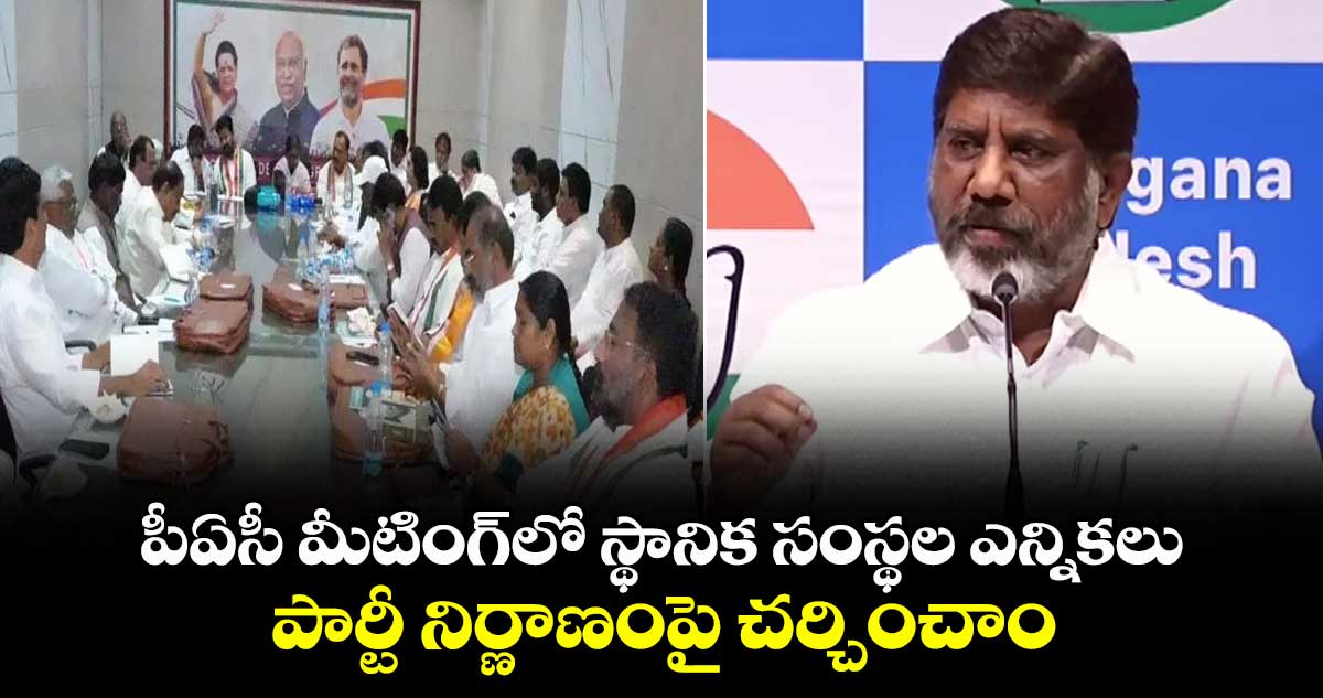 పీఏసీ మీటింగ్లో స్థానిక సంస్థల ఎన్నికలు, పార్టీ నిర్ణాణంపై చర్చించాం : డిప్యూటీ సీఎం భట్టీ