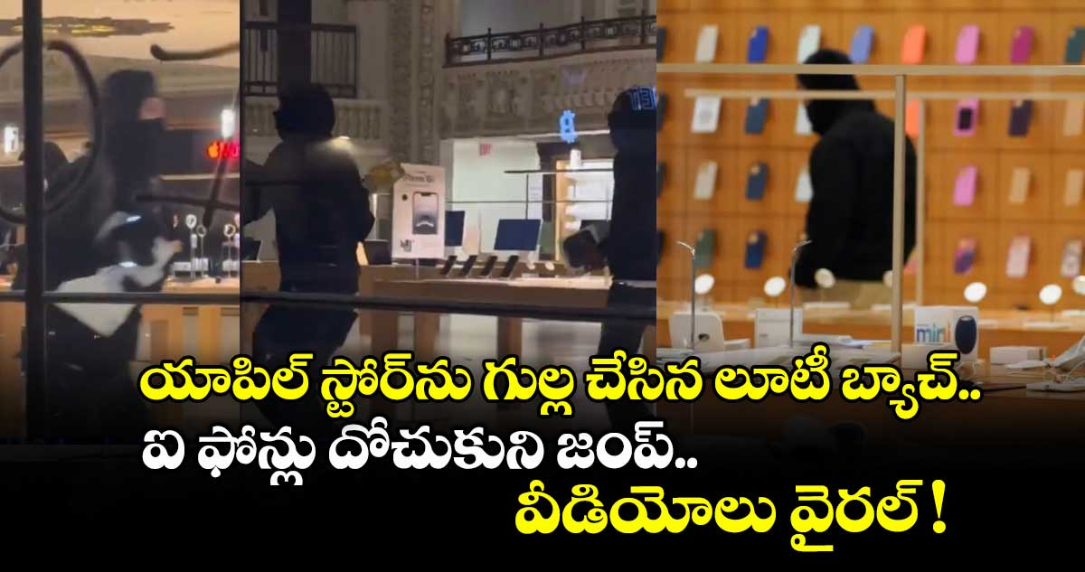 Apple Store: యాపిల్ స్టోర్ను గుల్ల చేసిన లూటీ బ్యాచ్.. ఐ ఫోన్లు దోచుకుని జంప్.. వీడియోలు వైరల్ !